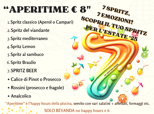 bar Strasport 2025 - 7 tipi di spritz alla piscina comunale di stradella